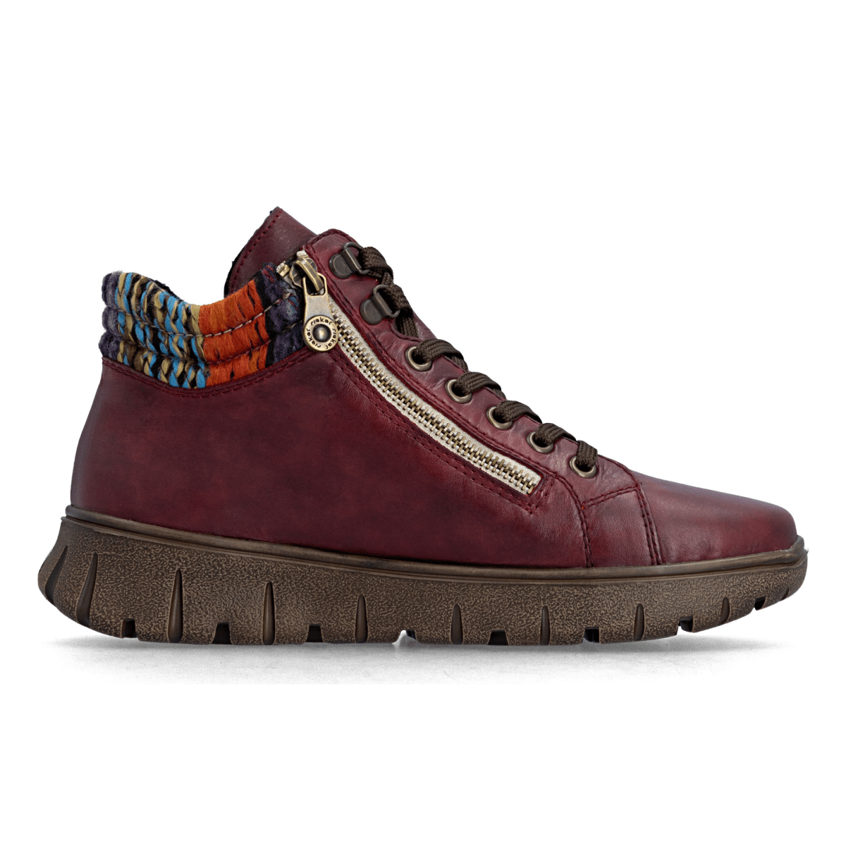 Rieker Women's N1305-35 Burgundy/Multicolor Waterproof - 9033017 - Tip Top Shoes of New York