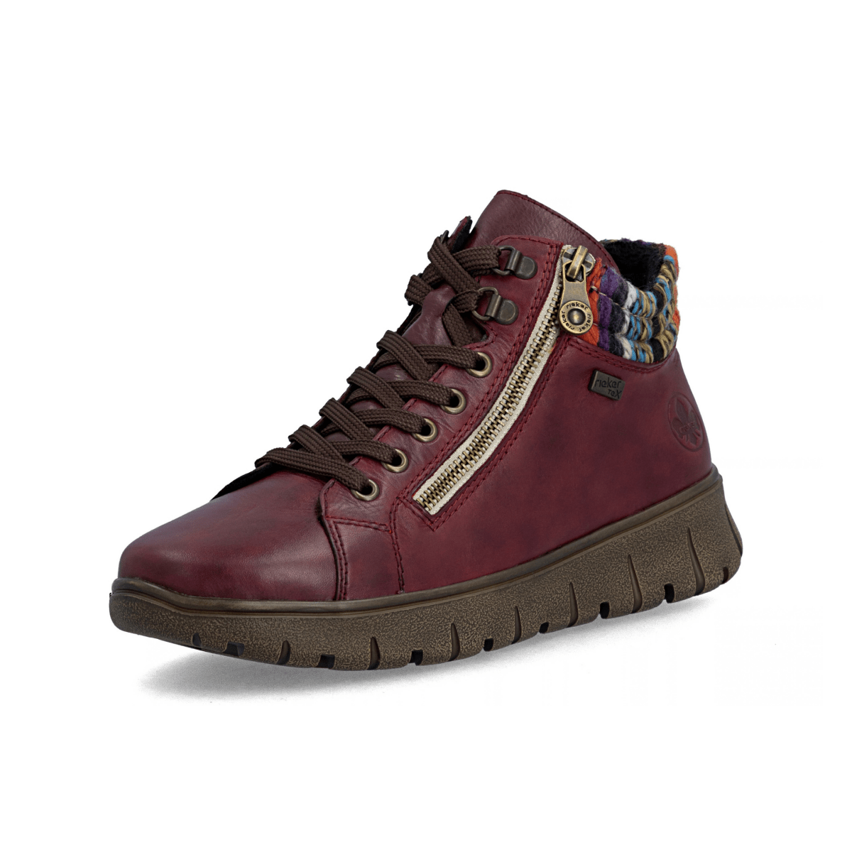 Rieker Women's N1305-35 Burgundy/Multicolor Waterproof - 9033017 - Tip Top Shoes of New York