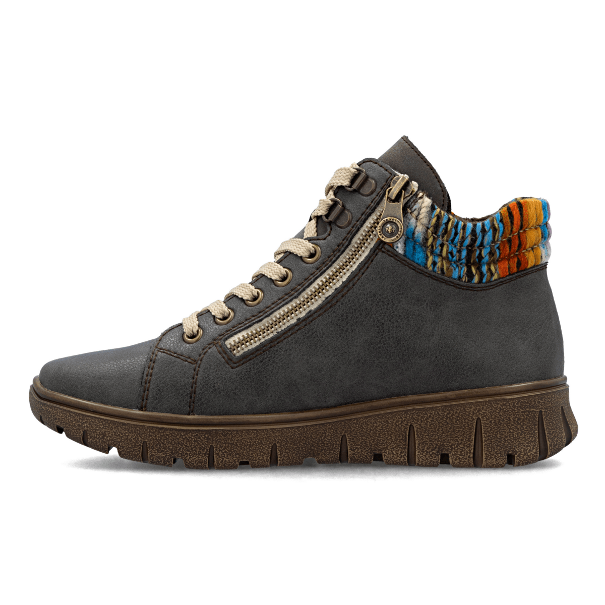 Rieker Women's N1305 - 45 Basalt/Orange Multicolor Waterproof - 9023841 - Tip Top Shoes of New York