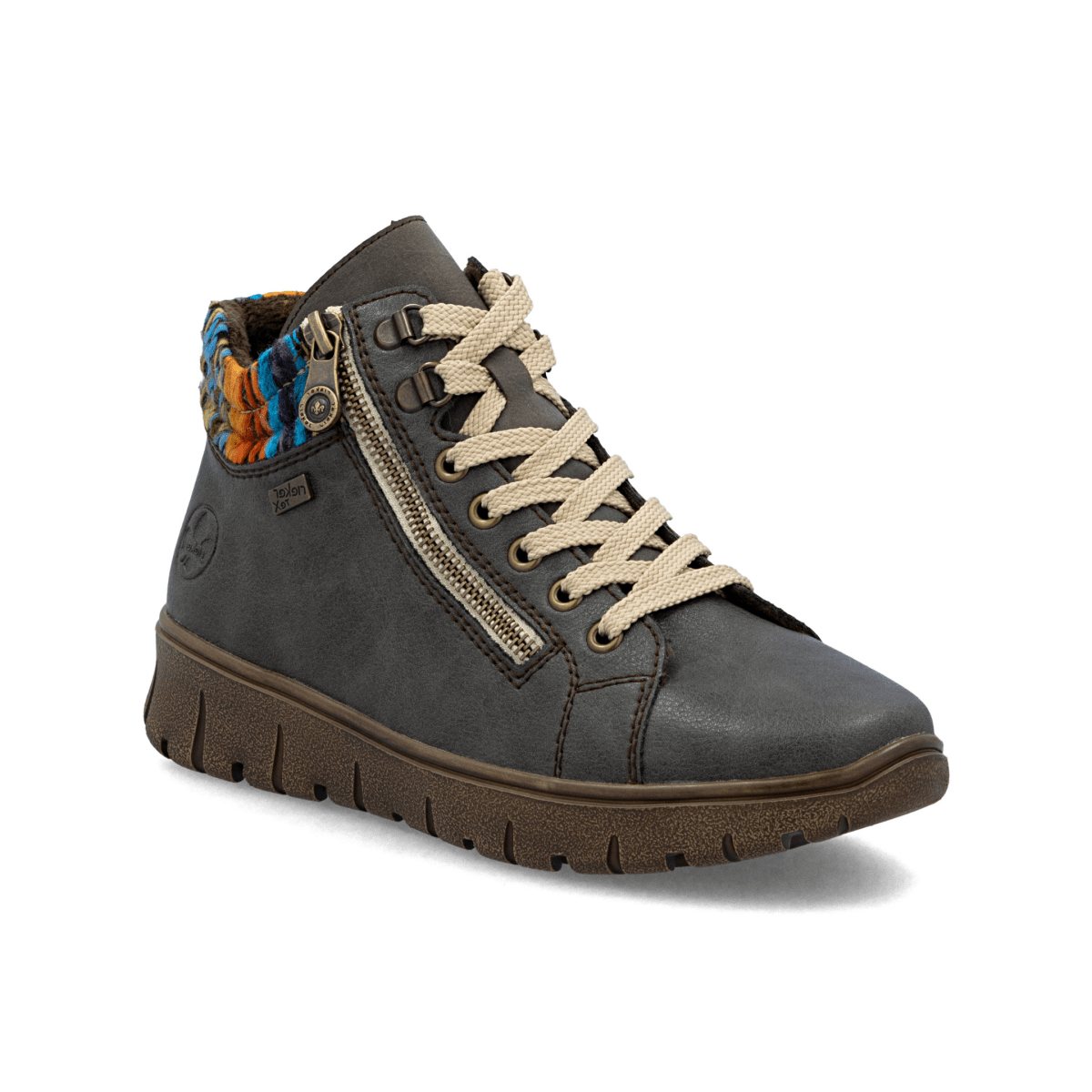 Rieker Women's N1305 - 45 Basalt/Orange Multicolor Waterproof - 9023841 - Tip Top Shoes of New York