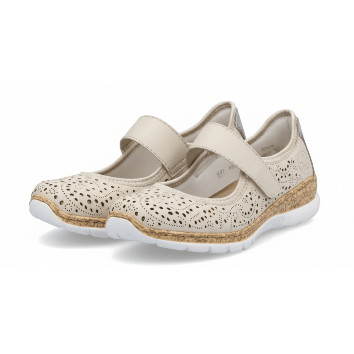 Rieker Women's N4299 - 60 Nikita Pearl/Cream/Cement Leather - 9028529 - Tip Top Shoes of New York