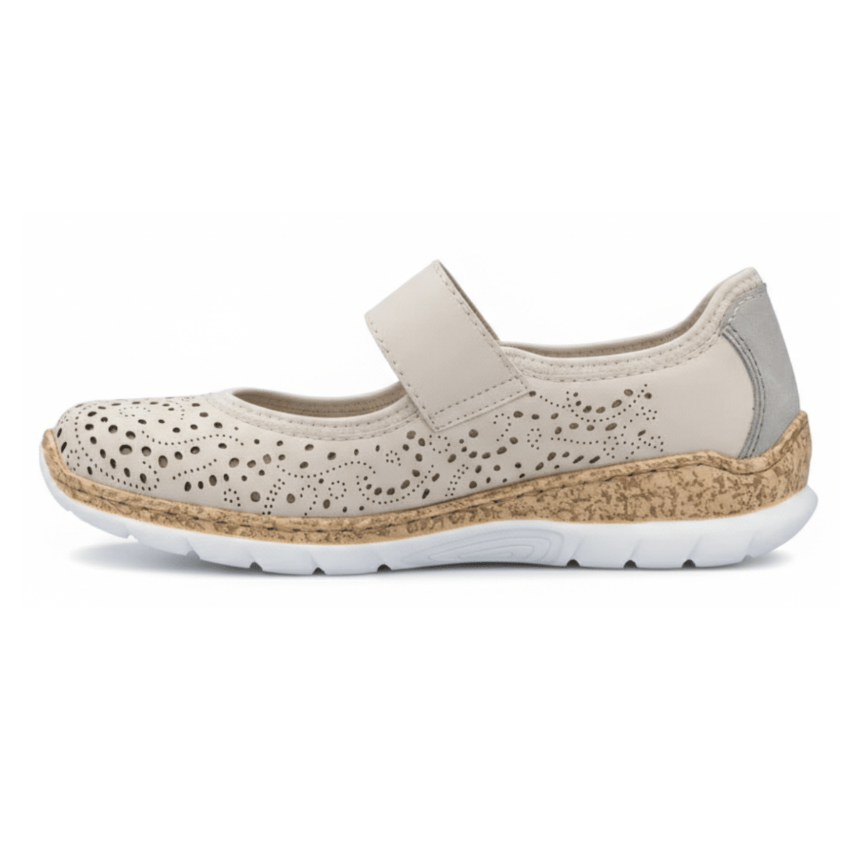 Rieker Women's N4299 - 60 Nikita Pearl/Cream/Cement Leather - 9028529 - Tip Top Shoes of New York