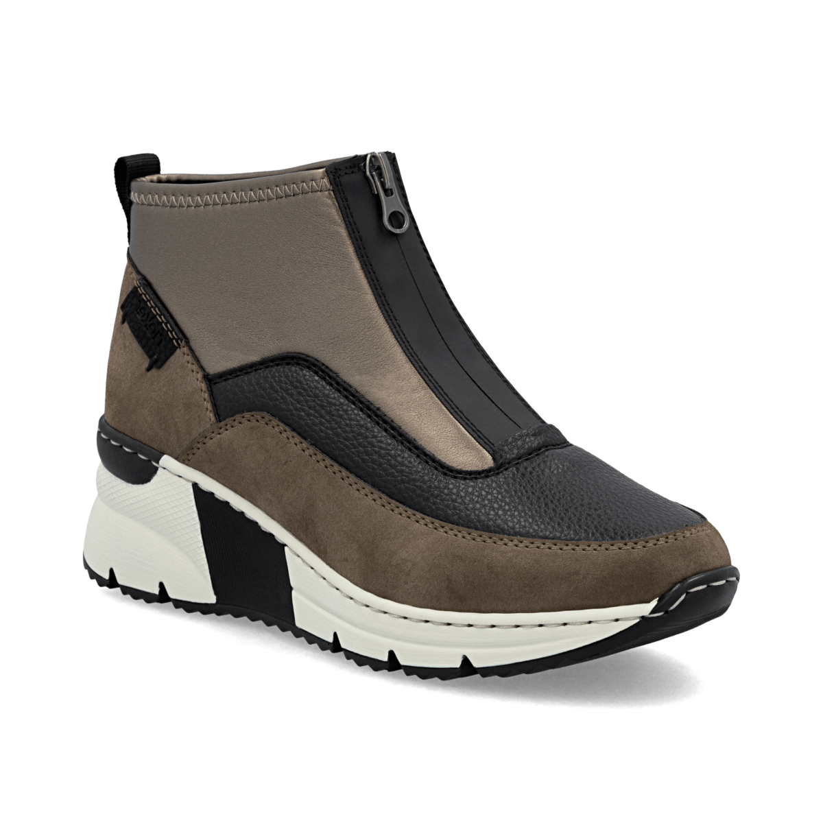 Rieker Women's N6352 - 25 Kitty Brown/Black/Bronze Leather - 9023865 - Tip Top Shoes of New York