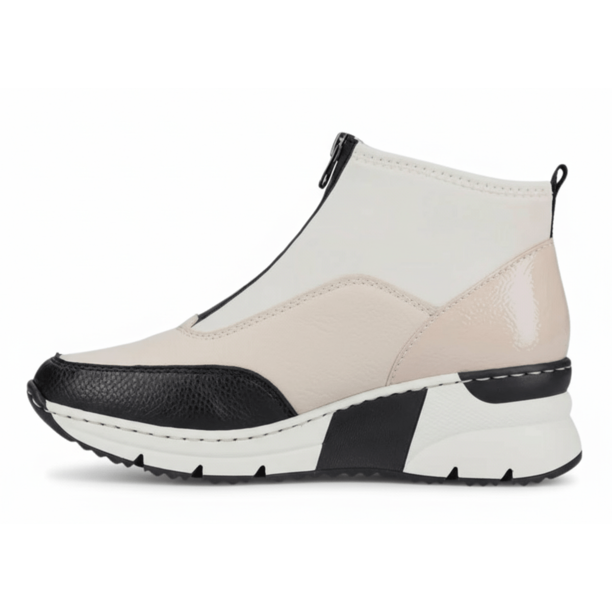 Rieker Women's N6352 - 60 Kitty Black/Cream - 9016421 - Tip Top Shoes of New York