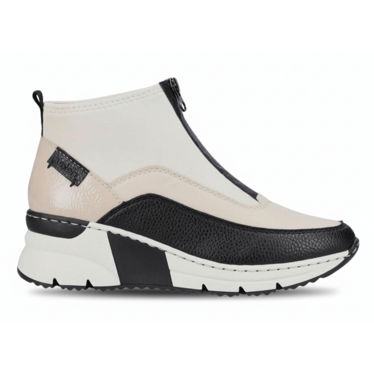 Rieker Women's N6352 - 60 Kitty Black/Cream - 9016421 - Tip Top Shoes of New York