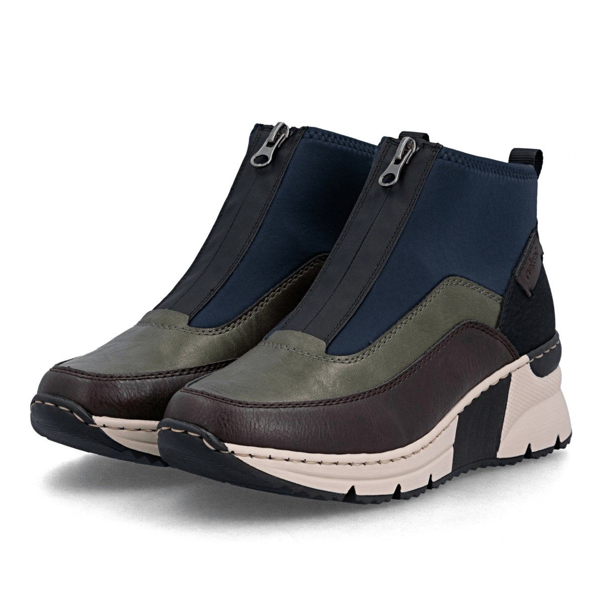 Rieker Women's N6352-91 Brown/Grey/Blue - 9033025 - Tip Top Shoes of New York