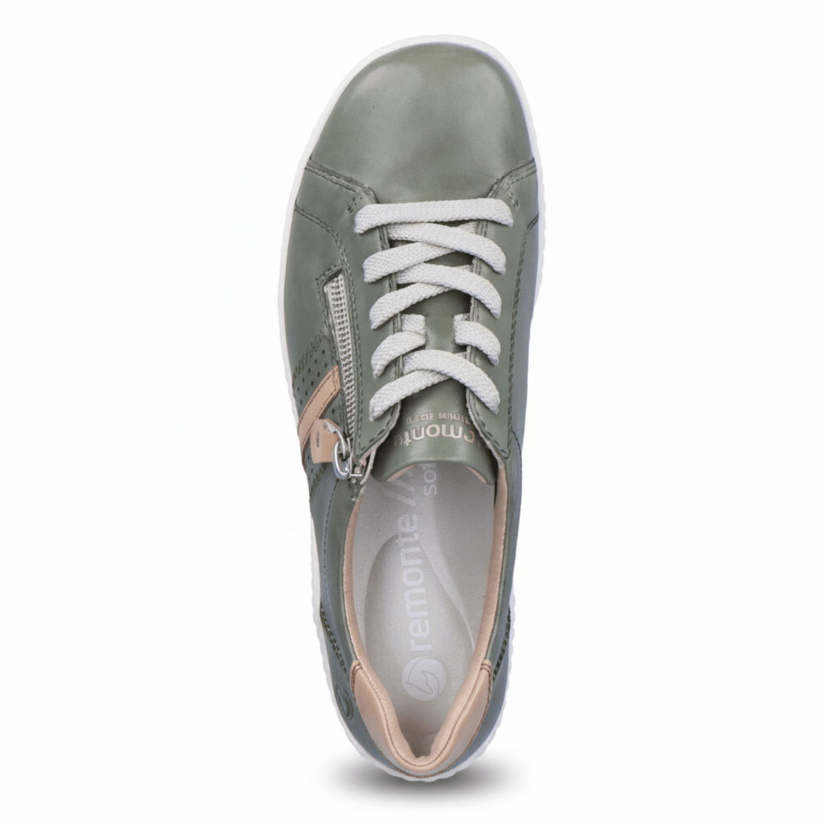 Rieker Women's R1432 - 52 Green/White Leather - 9013925 - Tip Top Shoes of New York