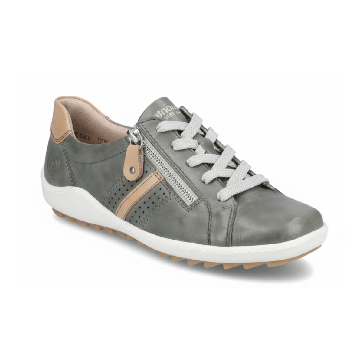 Rieker Women's R1432 - 52 Green/White Leather - 9013925 - Tip Top Shoes of New York