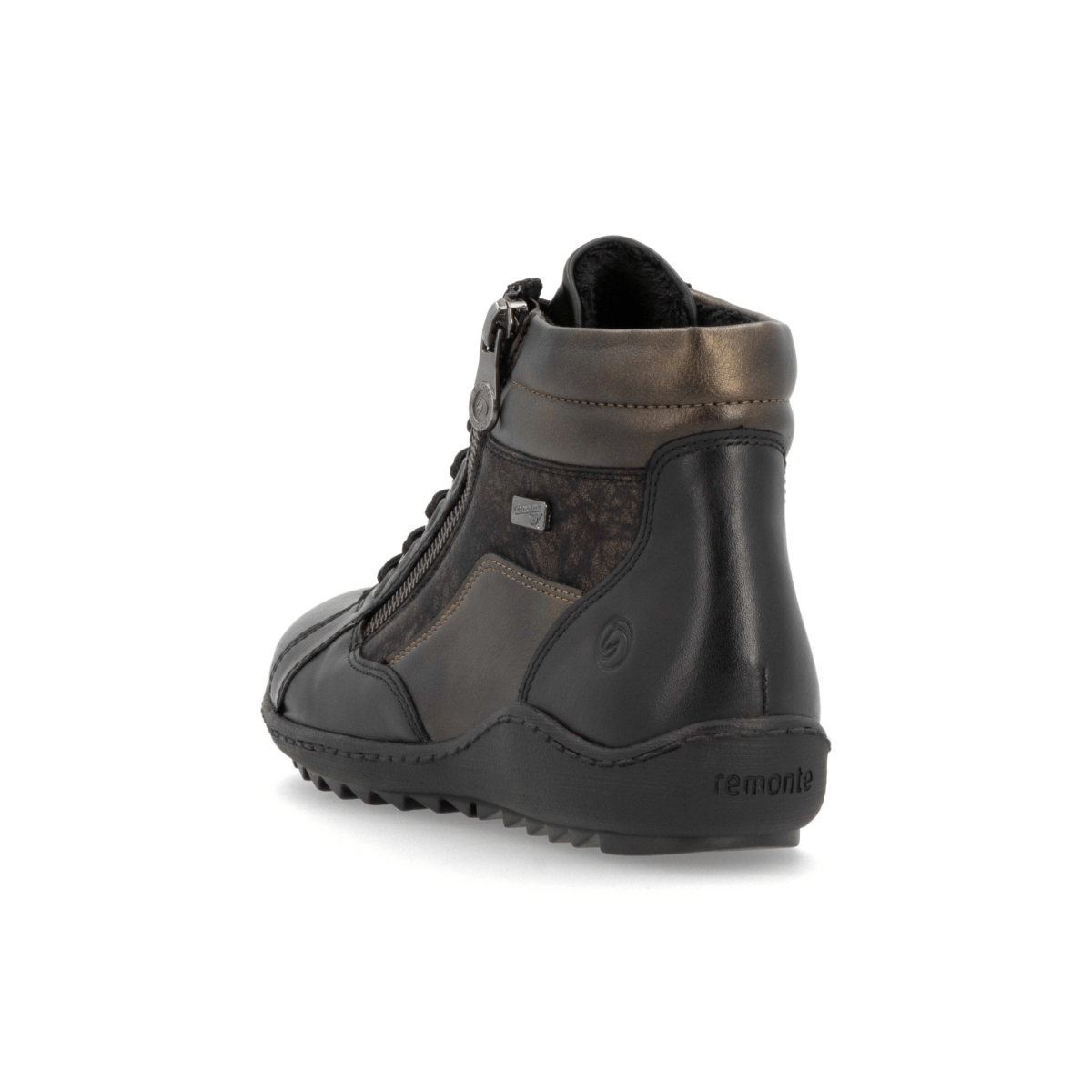 Rieker Women's R1458 - 03 Black/Antique Leather - 9023756 - Tip Top Shoes of New York