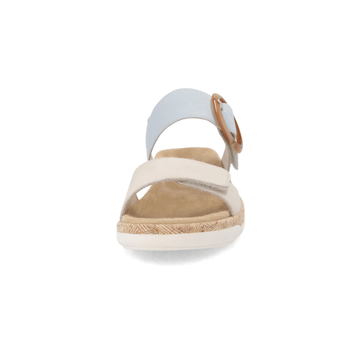 Rieker Women's R6853 - 12 Jocelyn Beige/Blue Leather - 9020594 - Tip Top Shoes of New York