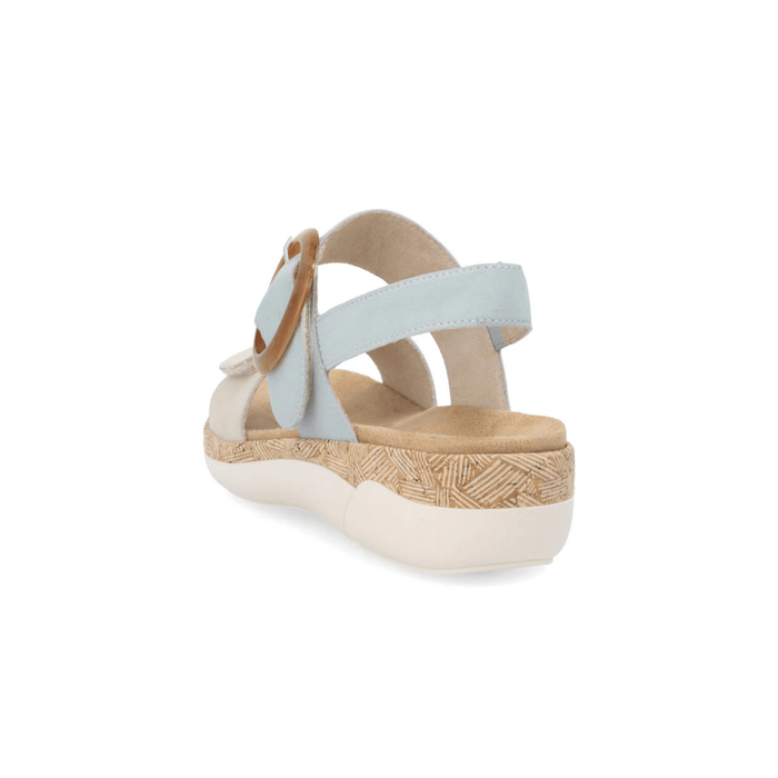 Rieker Women's R6853 - 12 Jocelyn Beige/Blue Leather - 9020594 - Tip Top Shoes of New York