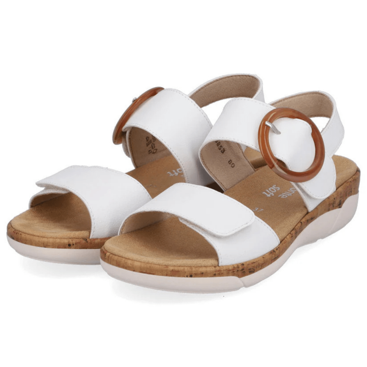 Rieker Women's R6853 - 80 Jocelyn White Leather - 9019418 - Tip Top Shoes of New York