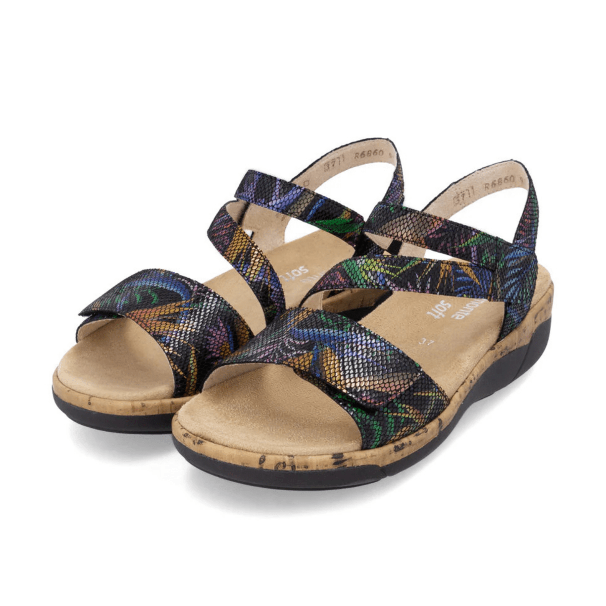 Rieker Women's R6860 - 91 Jocelyn Black Multi Leather - 9020612 - Tip Top Shoes of New York