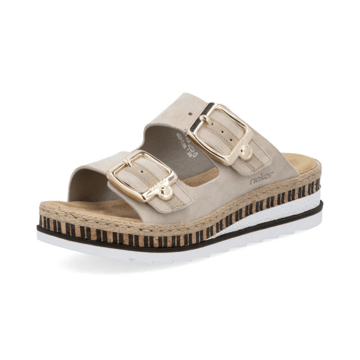 Rieker Women's V7955 - 60 Regina Iceberg/Nude Suede - 9020946 - Tip Top Shoes of New York
