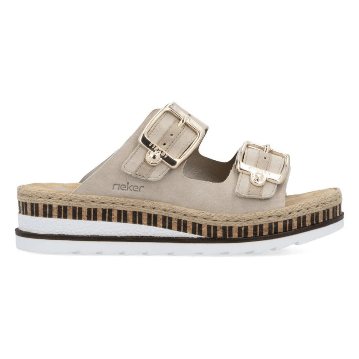 Rieker Women's V7955 - 60 Regina Iceberg/Nude Suede - 9020946 - Tip Top Shoes of New York