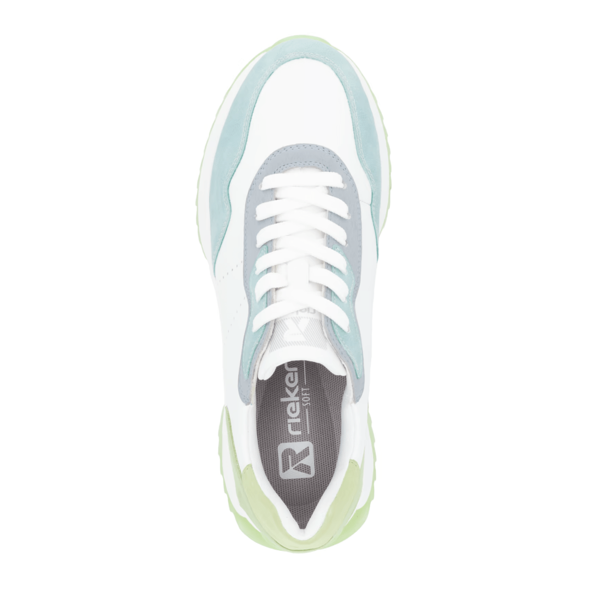 Rieker Women's W1308 - 81 Dhara Lagoon/White/Blue/Light Mint/Lime - 9020977 - Tip Top Shoes of New York