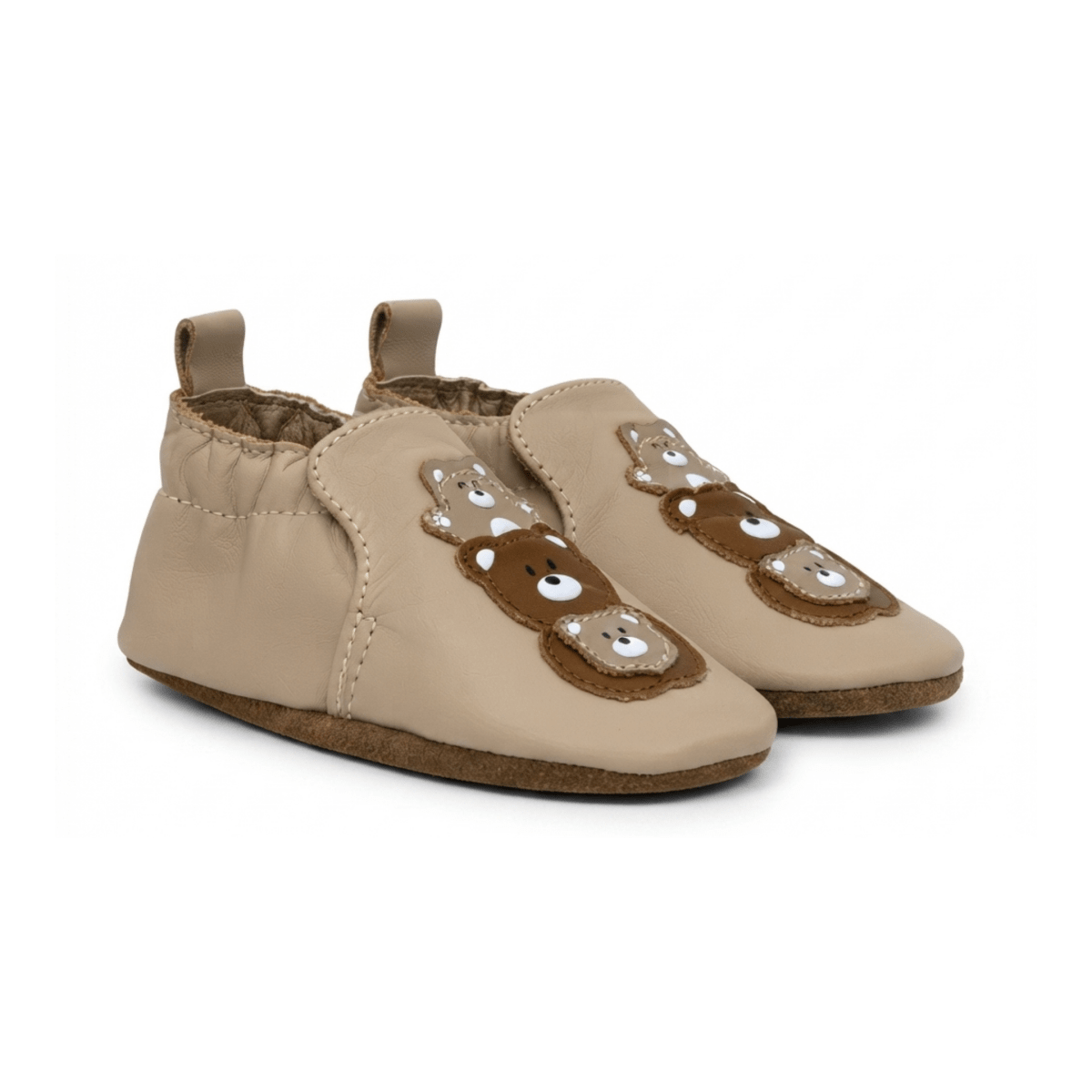 Robeez Toddlers Bear Hugs Brown Soft Soles - 1117126 - Tip Top Shoes of New York