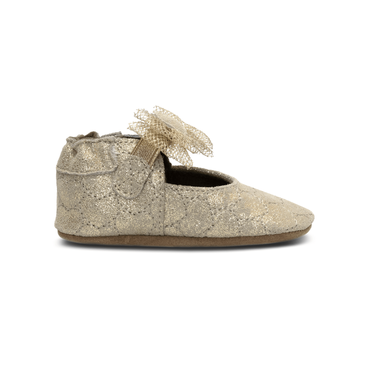 Robeez Toddlers' Desiree Gold Suede Soft Sole - 1102388 - Tip Top Shoes of New York