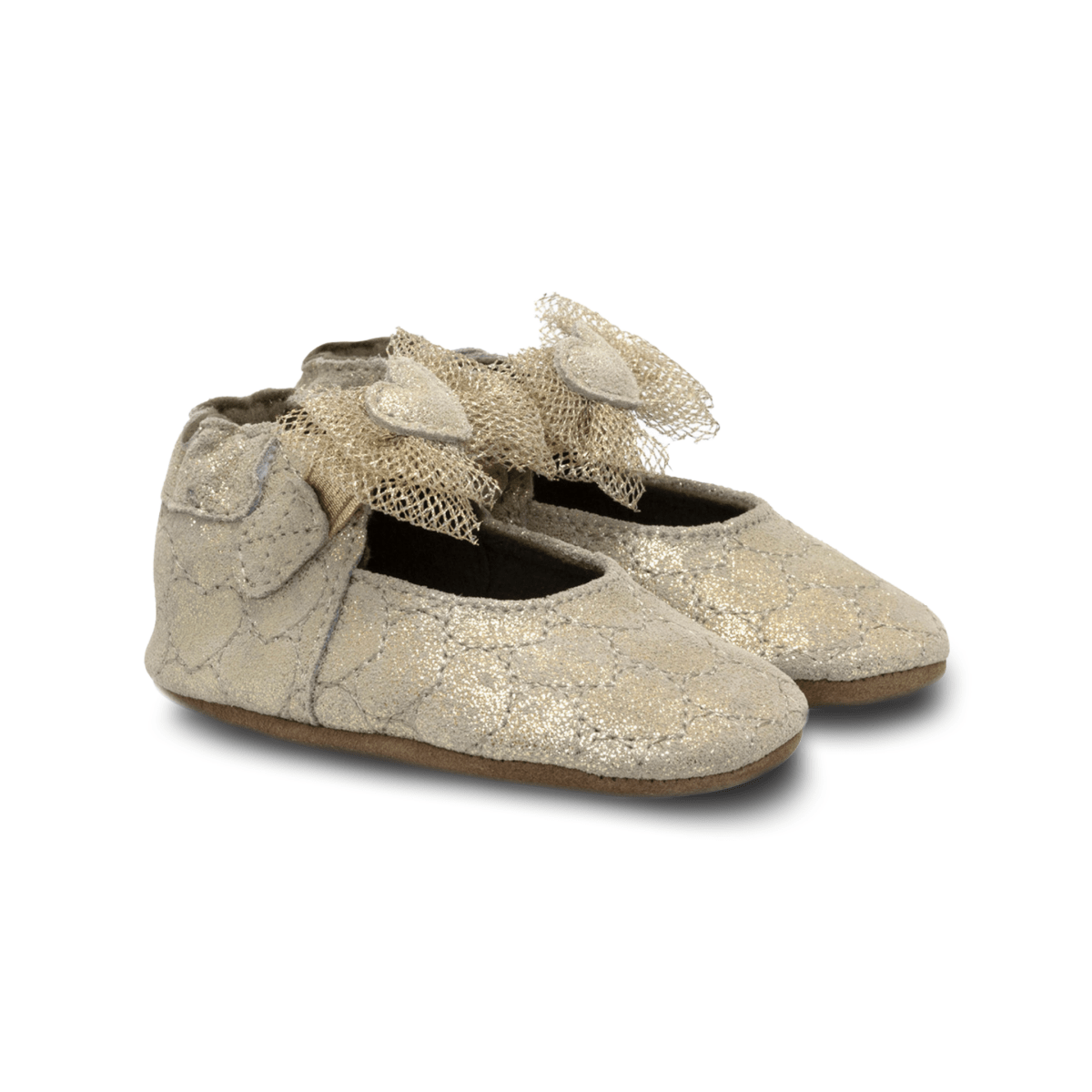 Robeez Toddlers' Desiree Gold Suede Soft Sole - 1102388 - Tip Top Shoes of New York