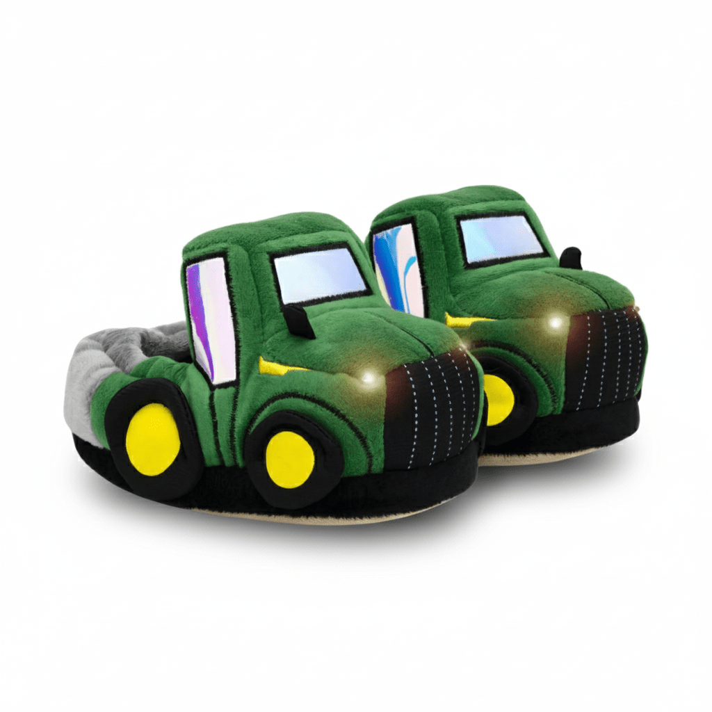 Robeez Toddlers Light - Up Tractor Slippers Green - 1102394 - Tip Top Shoes of New York