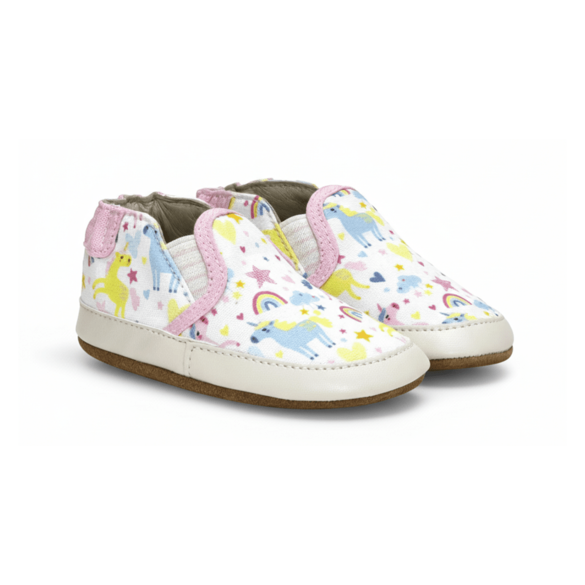 Robeez Toddlers Mini Unicorn White/Pink Soft Soles - 1110088 - Tip Top Shoes of New York
