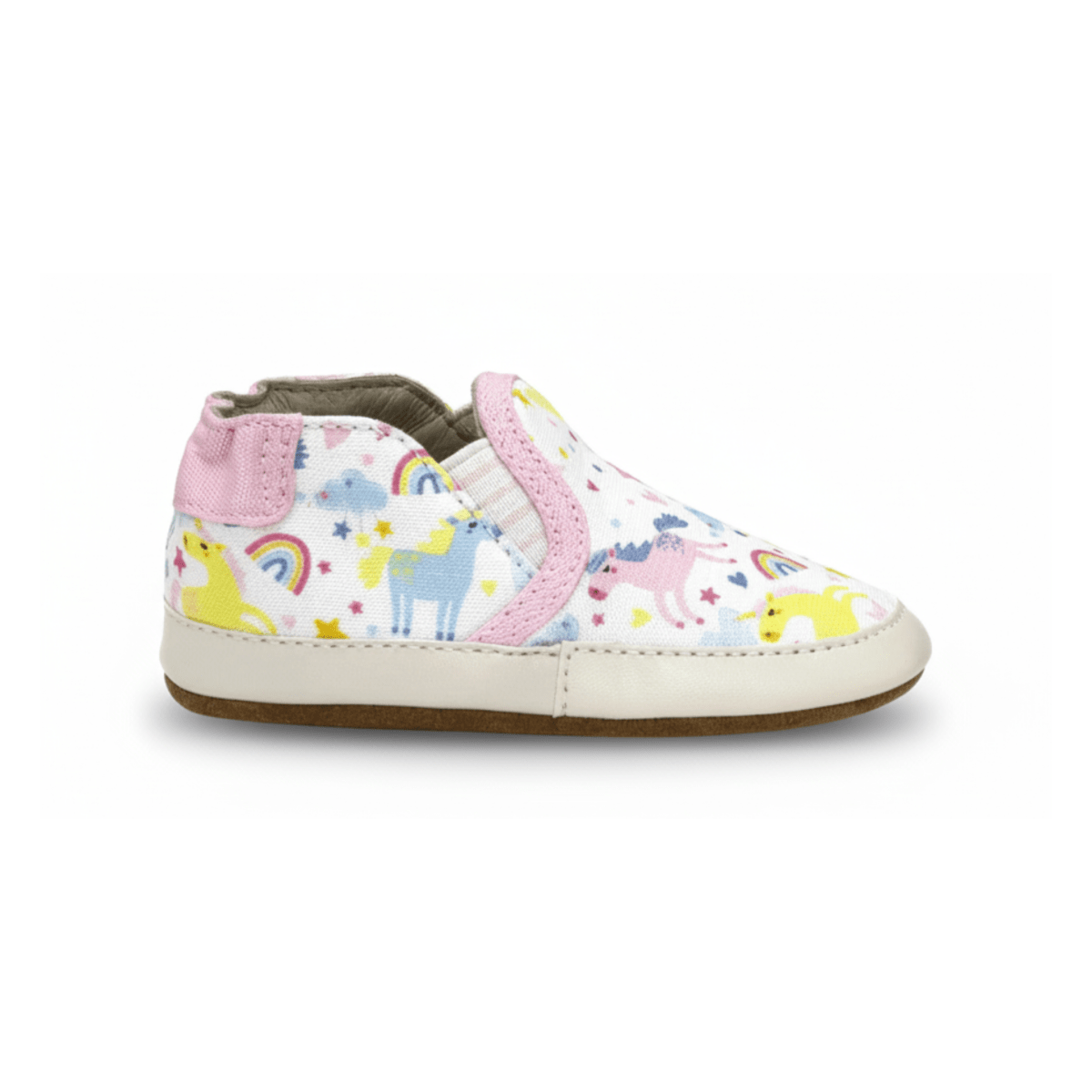 Robeez Toddlers Mini Unicorn White/Pink Soft Soles - 1110088 - Tip Top Shoes of New York