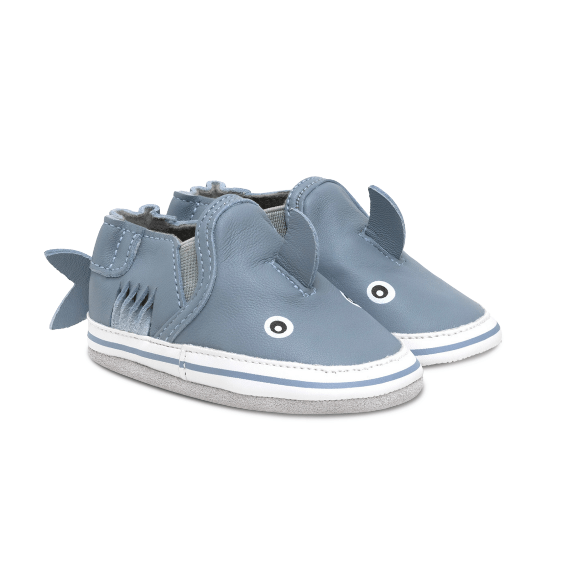 Robeez Toddlers' Sebastian Shark Blue Soft Sole - 1098932 - Tip Top Shoes of New York