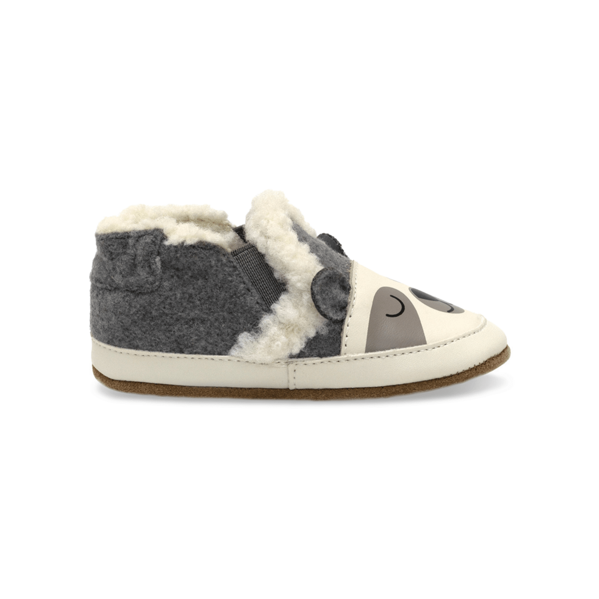 Robeez Toddlers' Sweet Panda Charcoal Grey Soft Sole - 1102374 - Tip Top Shoes of New York