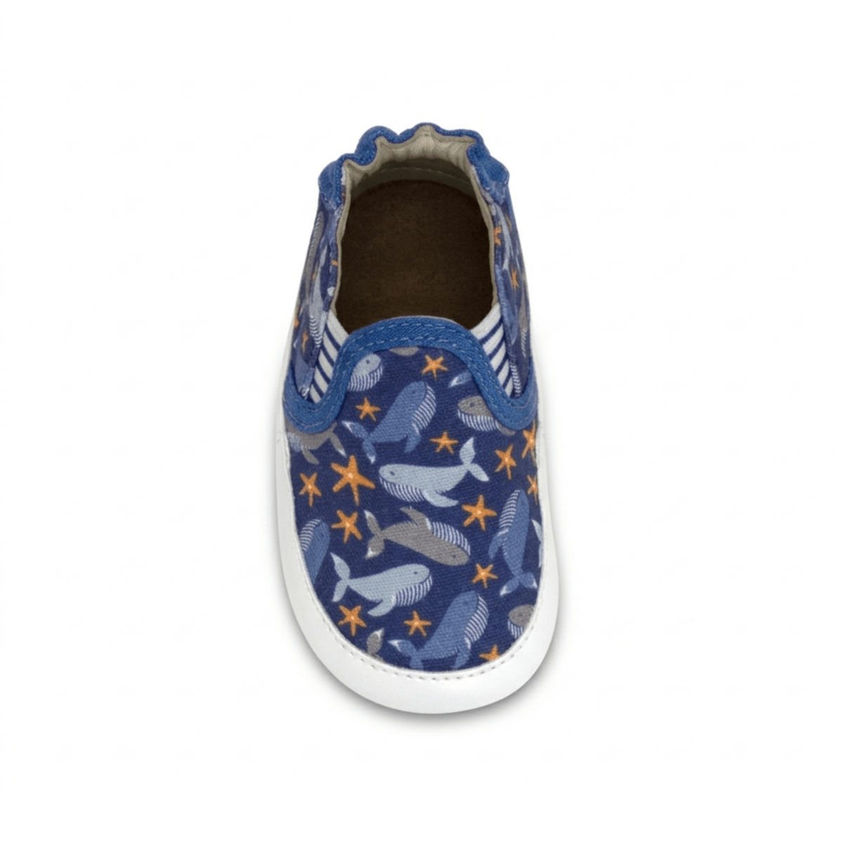 Robeez Toddlers Whale Tale Dark Blue/Grey Soft Soles - 1108952 - Tip Top Shoes of New York