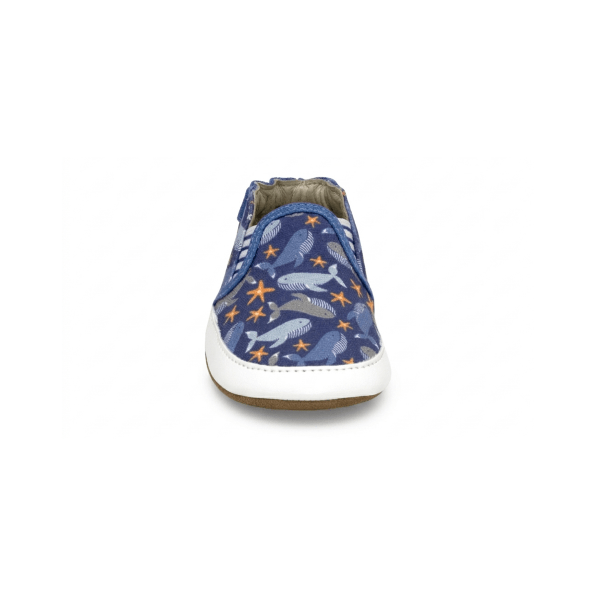 Robeez Toddlers Whale Tale Dark Blue/Grey Soft Soles - 1108952 - Tip Top Shoes of New York