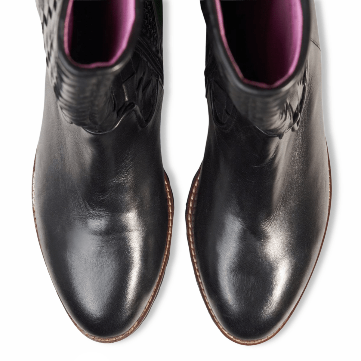 Robert Zur Women's Blair Black Woven Leather - 3019032 - Tip Top Shoes of New York