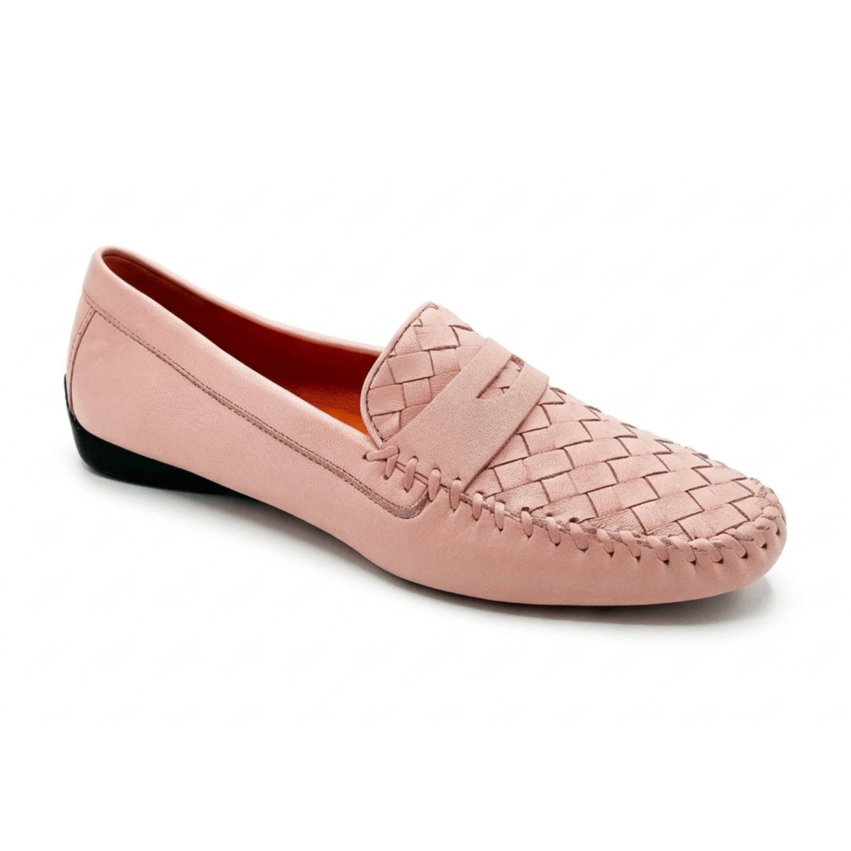 Robert Zur Women's Petra Light Pink Woven Leather - 11029953 - Tip Top Shoes of New York