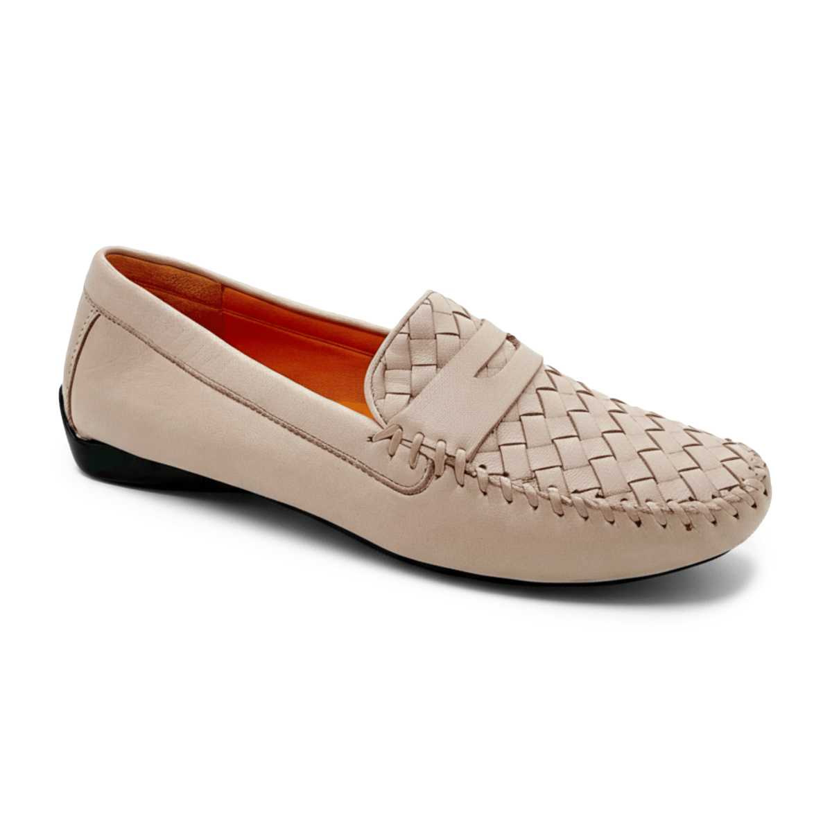 Robert Zur Women's Petra Light Taupe Woven Leather - 11029921 - Tip Top Shoes of New York