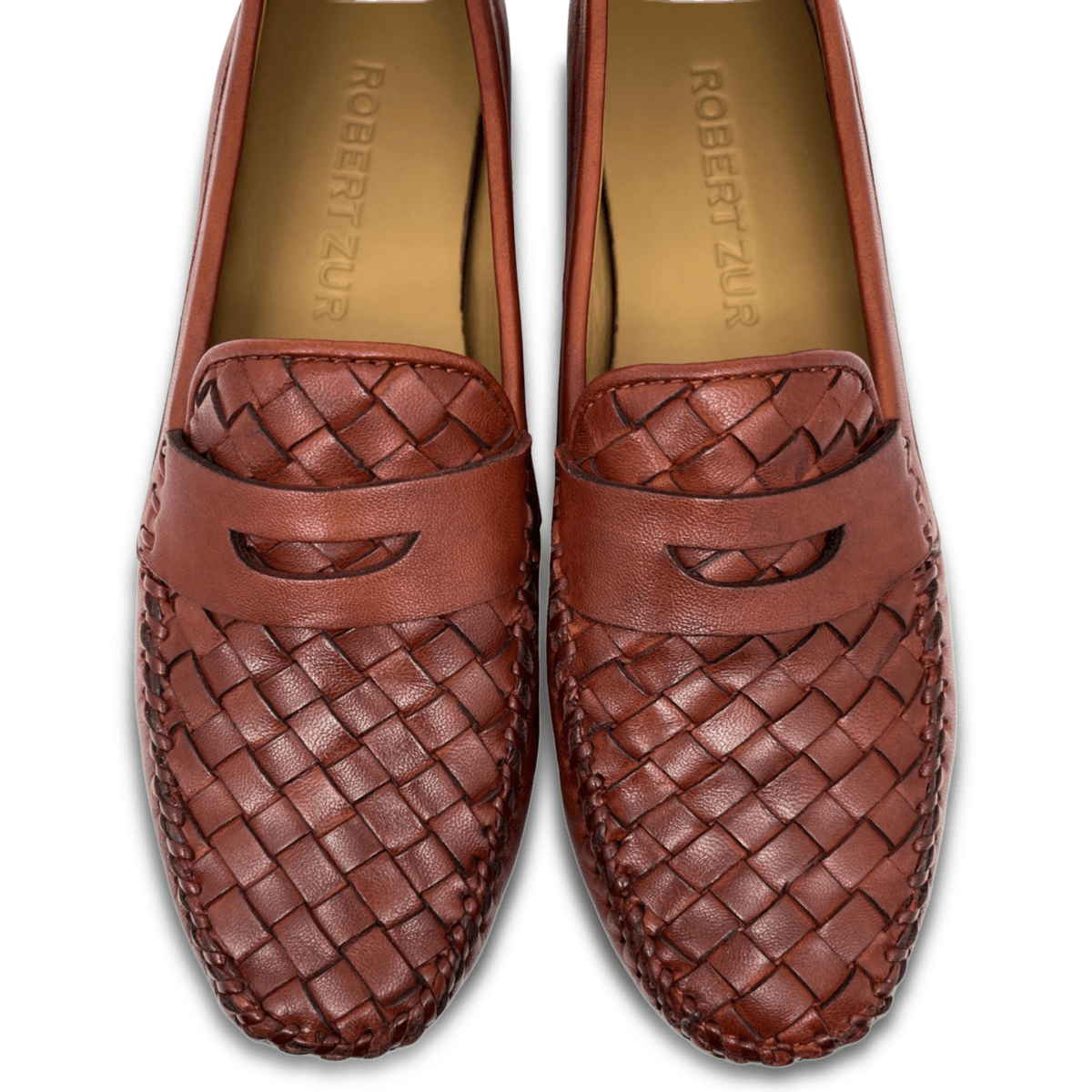 Robert Zur Women's Petra Vintage Luggage Woven Leather - 3018906 - Tip Top Shoes of New York