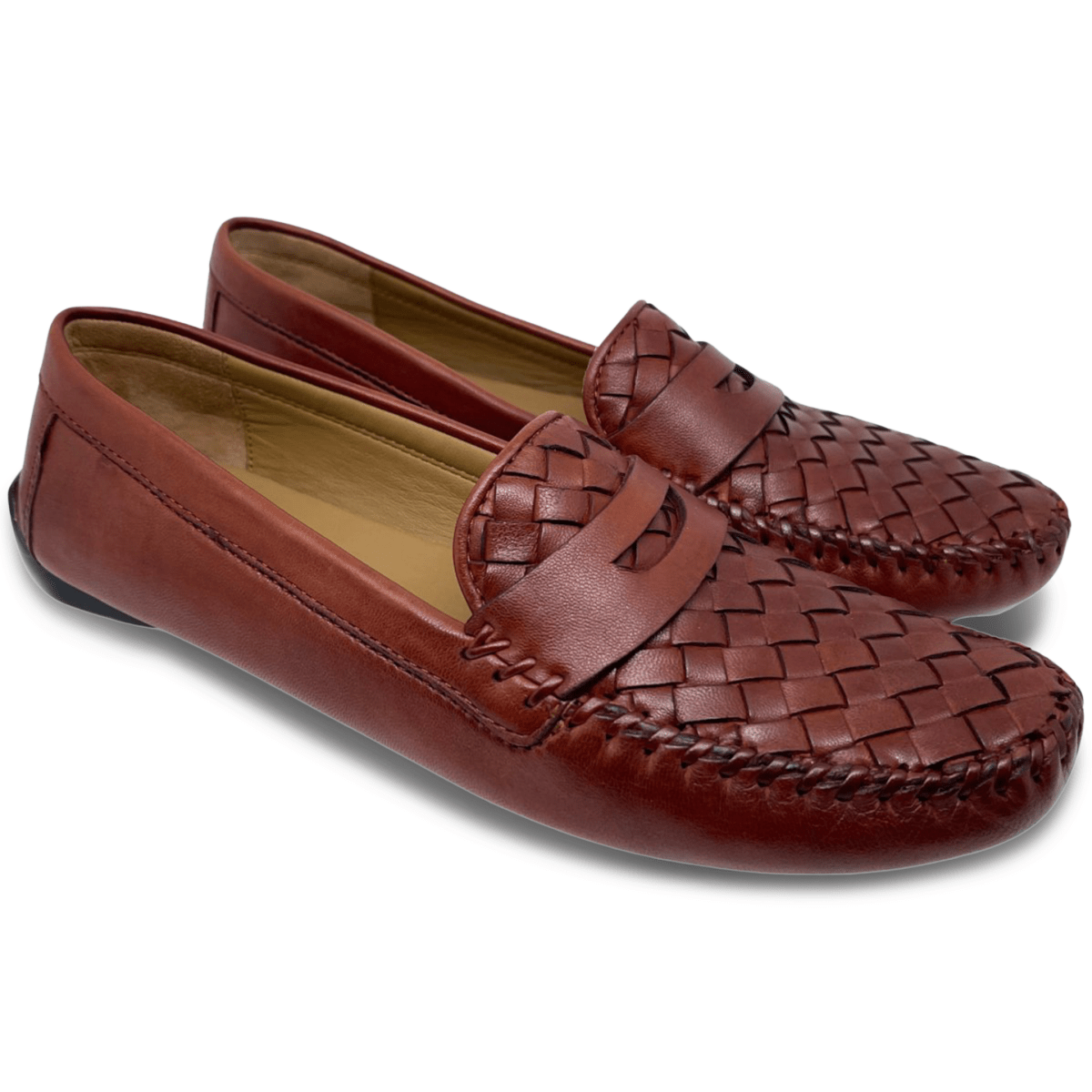 Robert Zur Women's Petra Vintage Luggage Woven Leather - 3018906 - Tip Top Shoes of New York