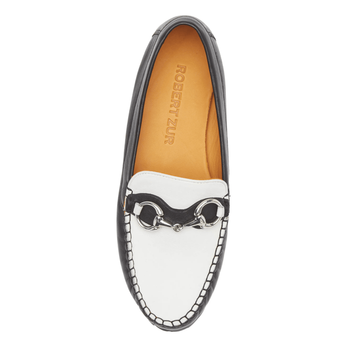 Robert Zur Women's Soho Black/White Leather - 10066435 - Tip Top Shoes of New York