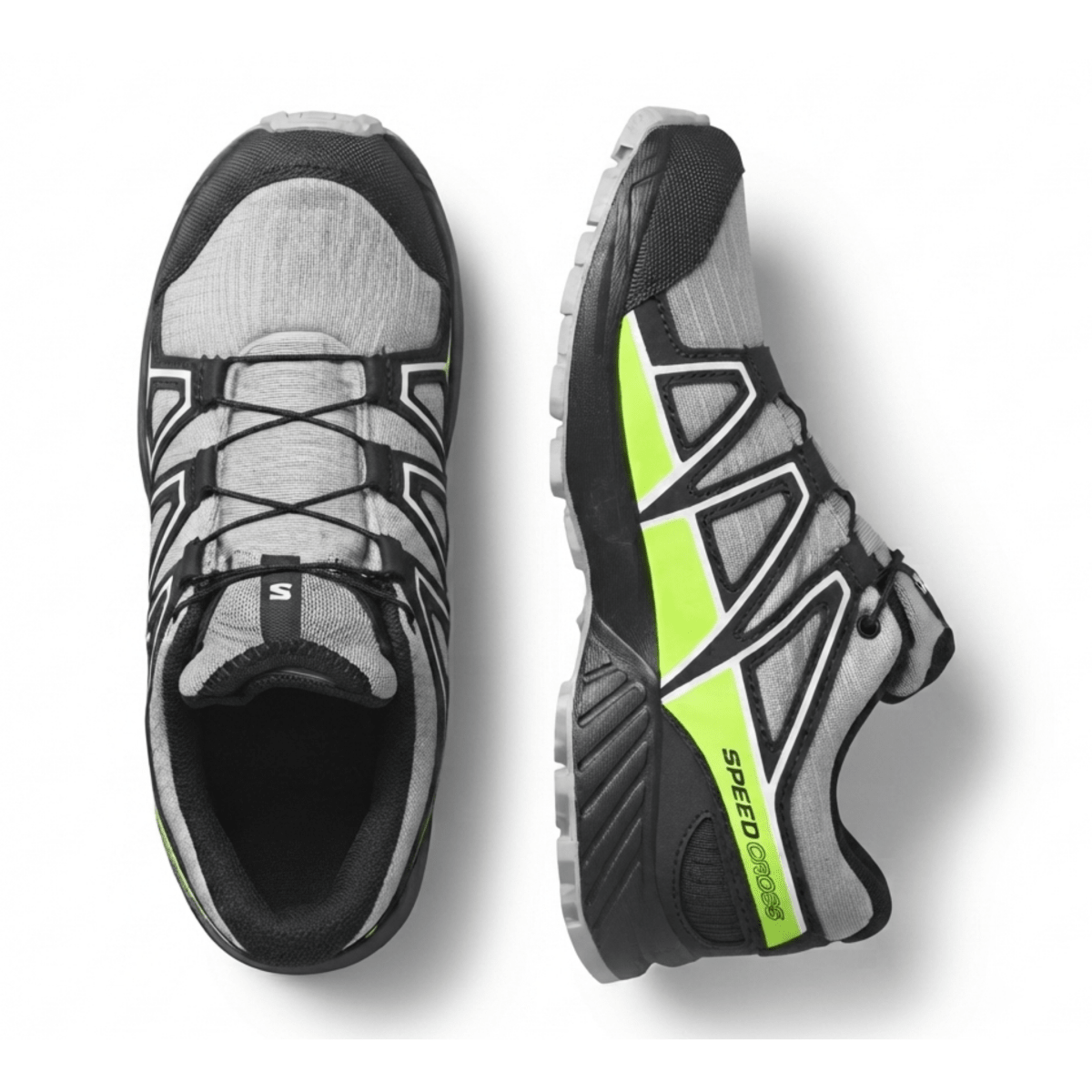 Salomon Kids Speedcross Waterproof Alloy/Black/Green Gecko - 1110748 - Tip Top Shoes of New York