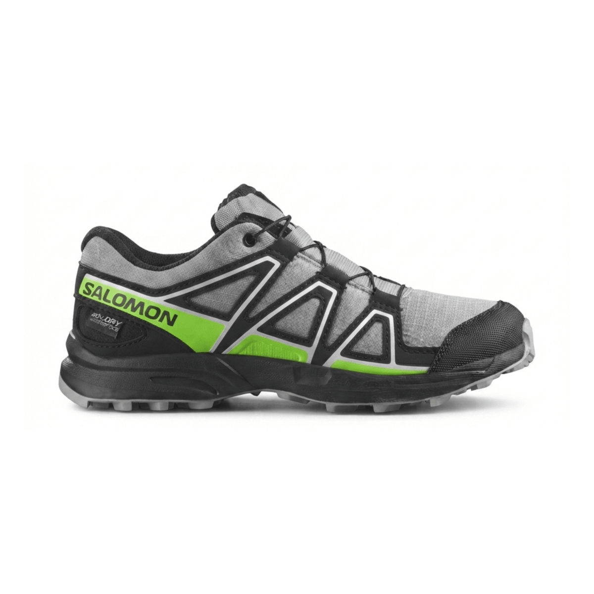 Salomon Kids Speedcross Waterproof Alloy/Black/Green Gecko - 1110748 - Tip Top Shoes of New York