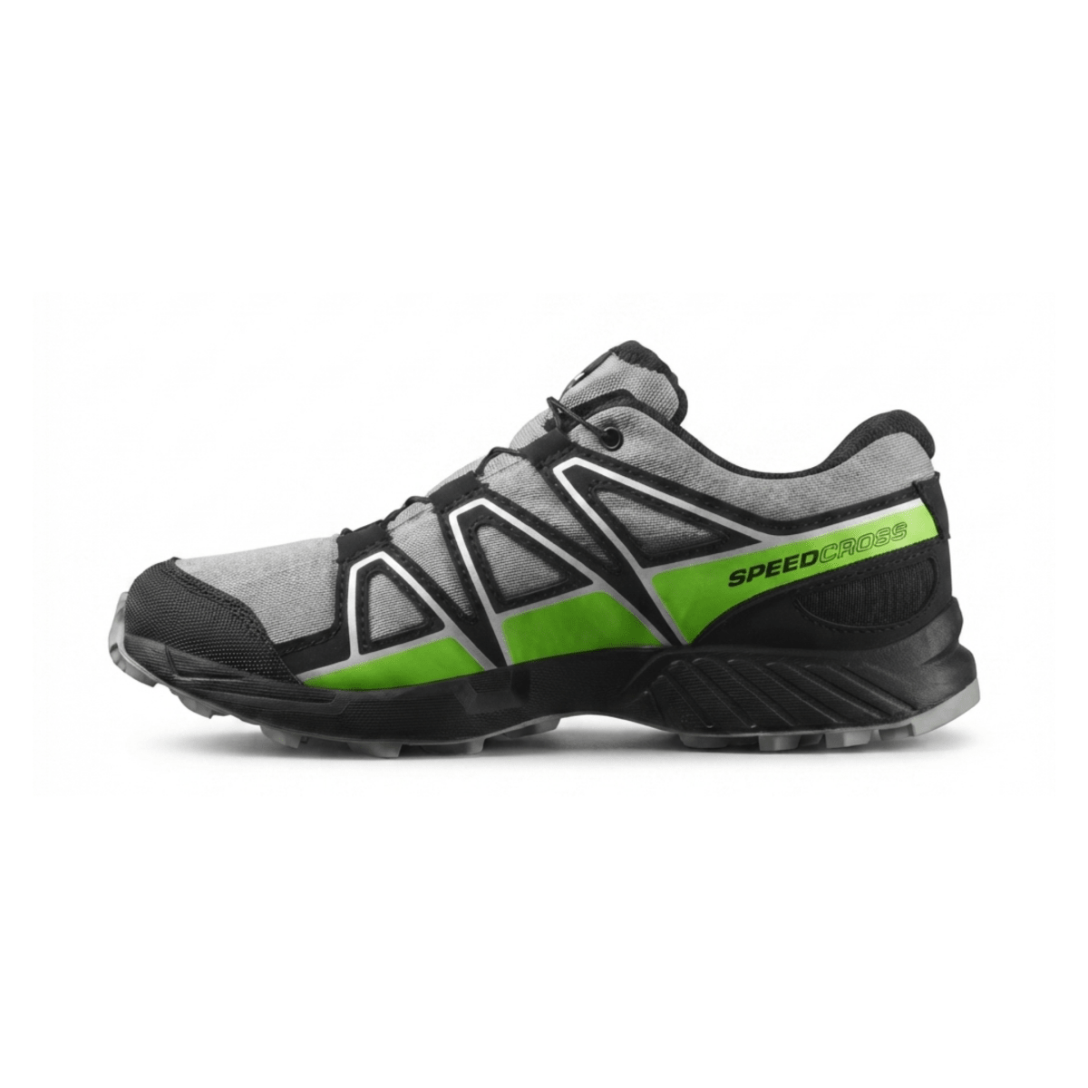 Salomon Kids Speedcross Waterproof Alloy/Black/Green Gecko - 1110748 - Tip Top Shoes of New York