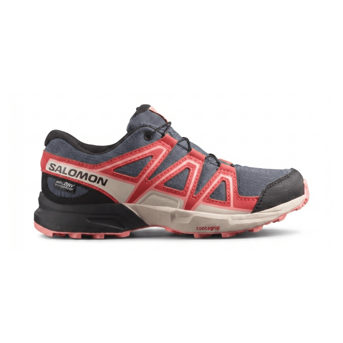 Salomon Kids Speedcross Waterproof Grisaille/Hushed Violet/Rouge Red - 1110914 - Tip Top Shoes of New York