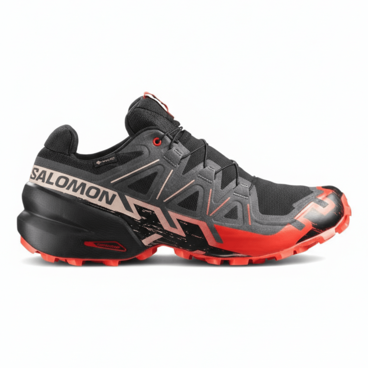 Salomon Men's Speedcross 6 Gore - Tex Black/Fiery Red - 11013281 - Tip Top Shoes of New York