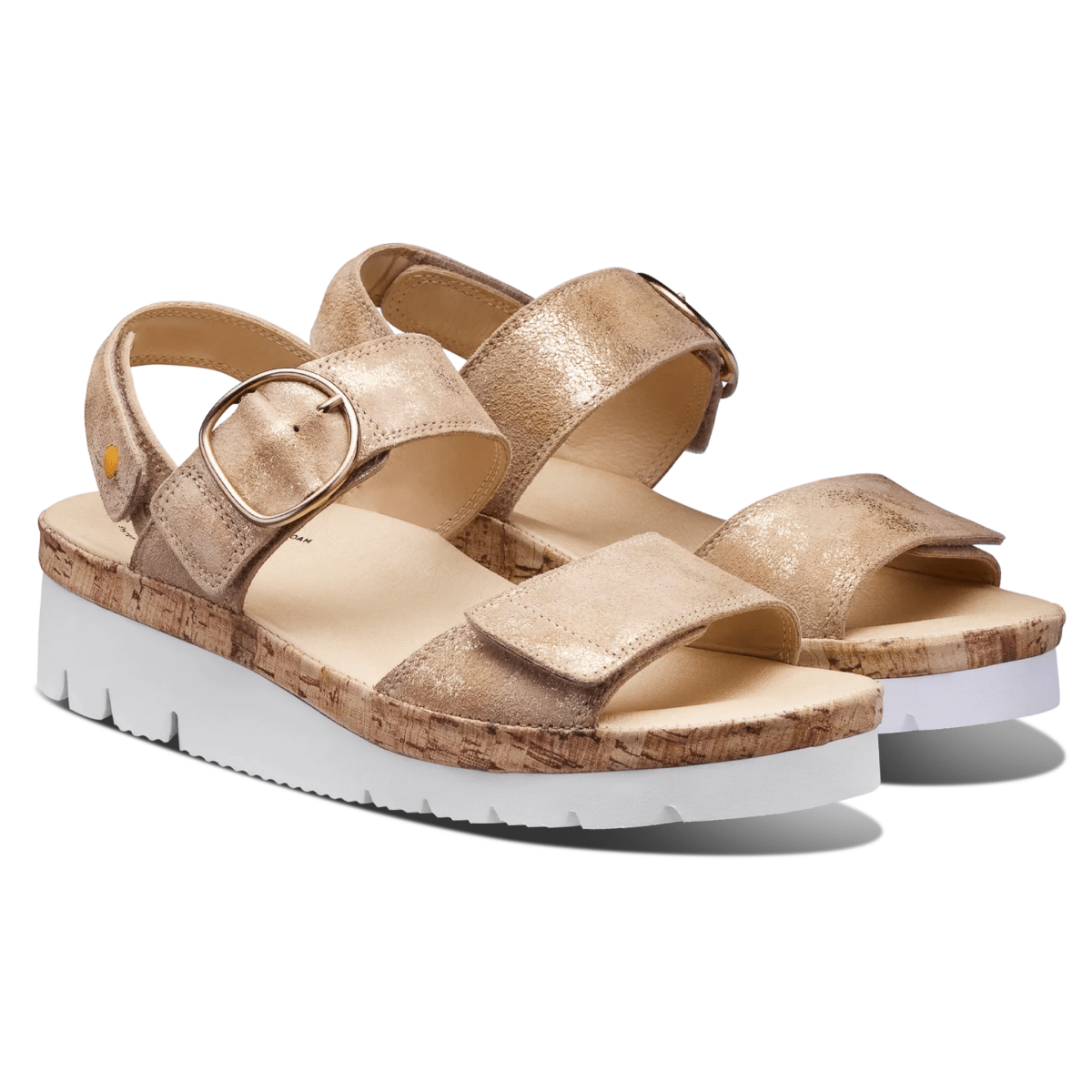 Samuel Hubbard Women's Portola Gold Metallic Suede - 9030352 - Tip Top Shoes of New York