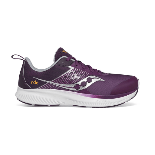 Saucony Kids' (Grade School) Ride KDZ Plum/White — Tip Top Shoes