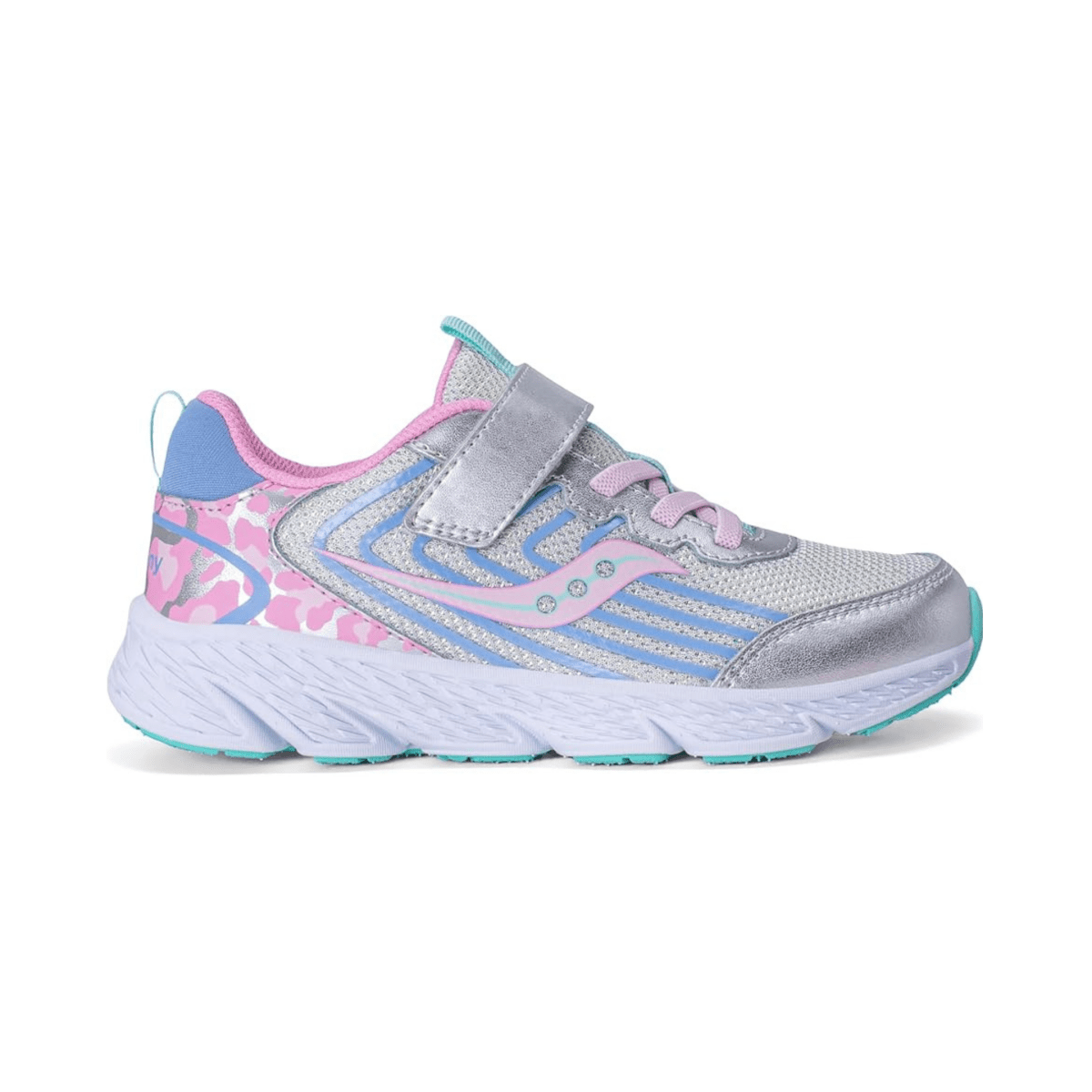 Saucony Kids (Preschool) Wind 3.0 Silver/Pink/Light Blue - 1104966 - Tip Top Shoes of New York