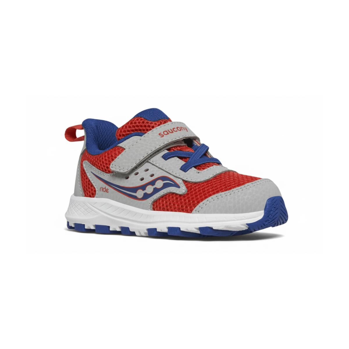 Saucony Toddlers Ride 10 Jr Grey/Navy/Red - 1087146 - Tip Top Shoes of New York