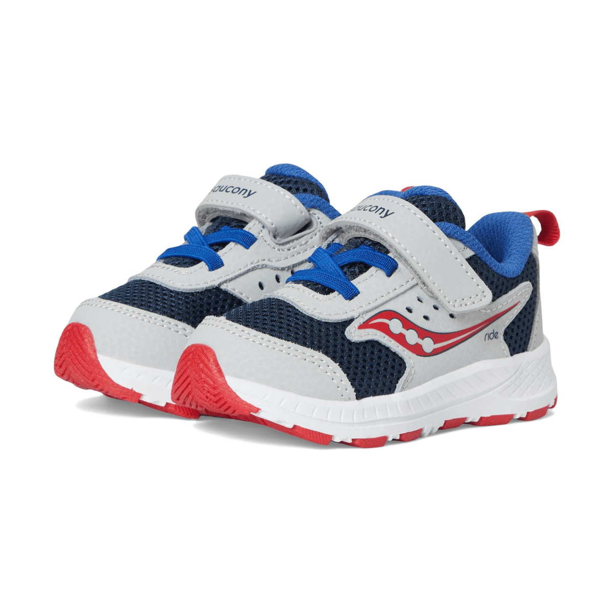 Saucony Toddlers' Ride Jr Navy/Grey/Red - 1097416 - Tip Top Shoes of New York
