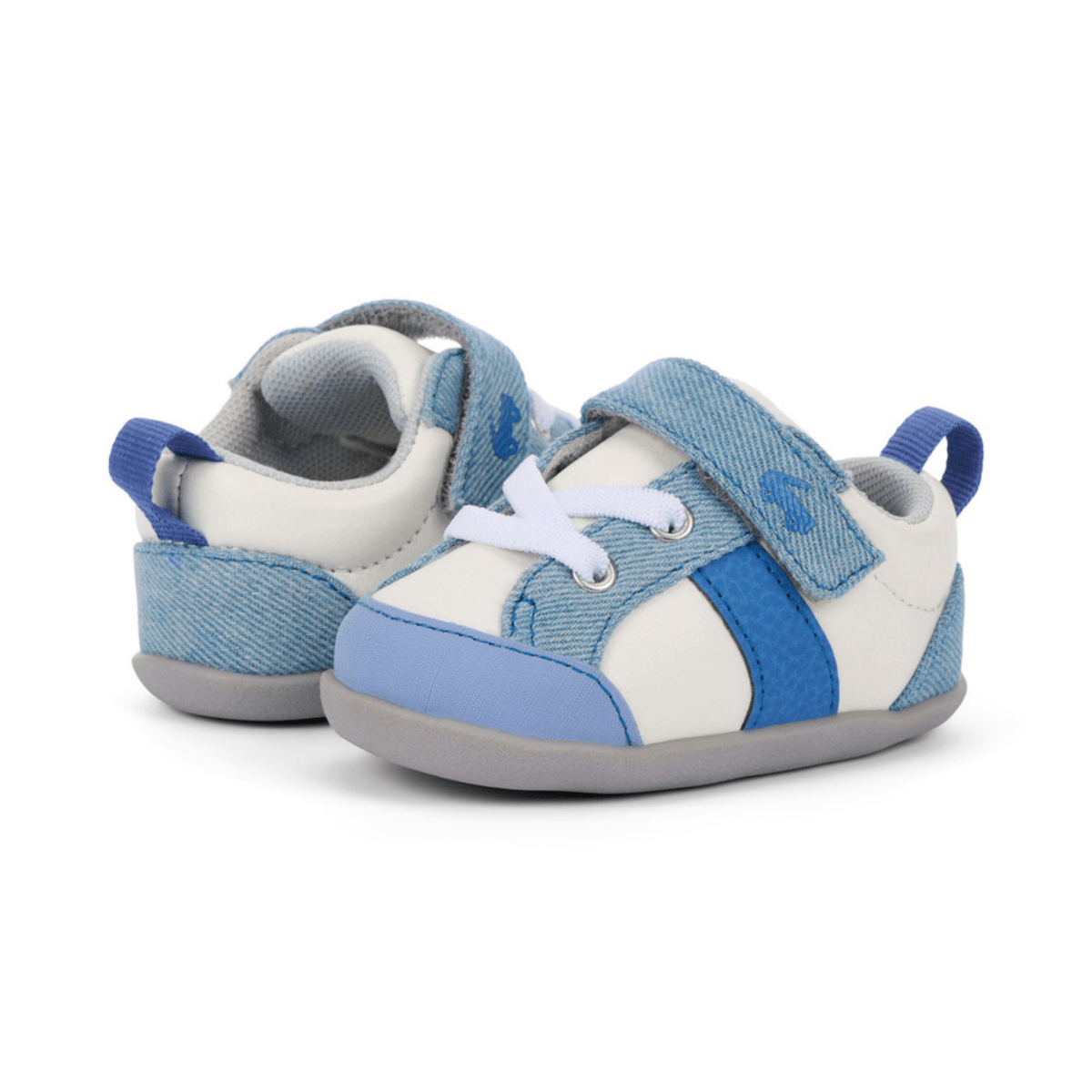 See Kai Run Toddlers Conor Mini White/Denim - 1102687 - Tip Top Shoes of New York