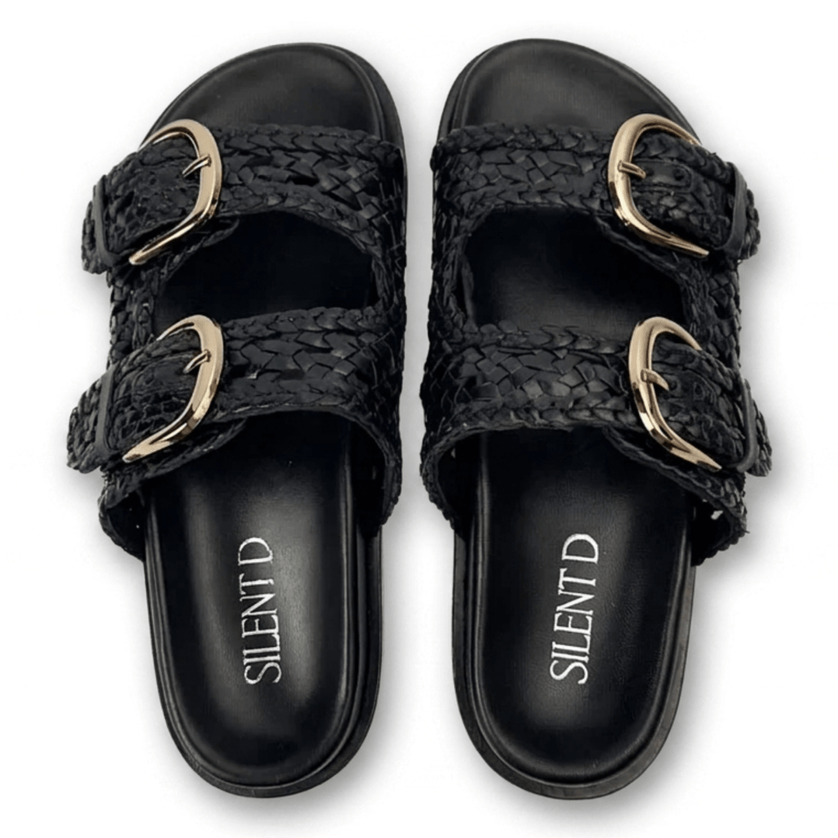 Silent D Women's Britmi Black Woven Leather - 9031397 - Tip Top Shoes of New York