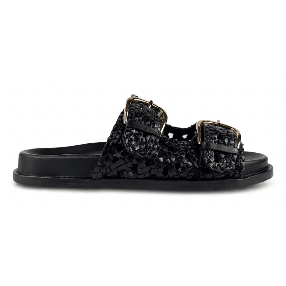 Silent D Women's Britmi Black Woven Leather - 9031397 - Tip Top Shoes of New York