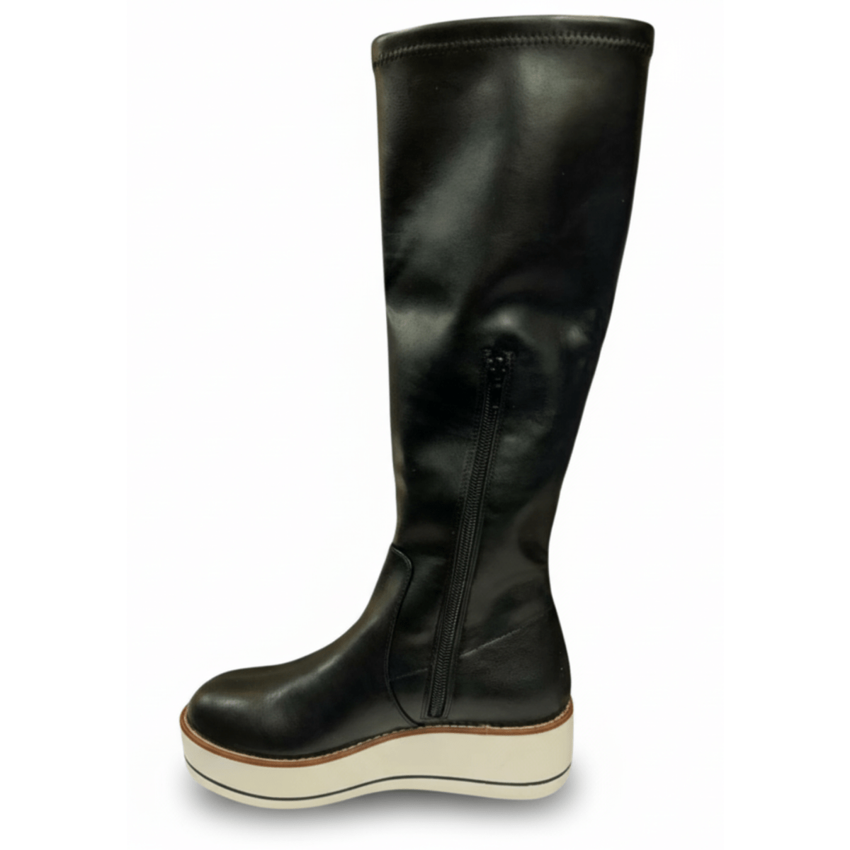 Silent D Women's Nadia Smooth Stretch Flatform Black - 9019296 - Tip Top Shoes of New York